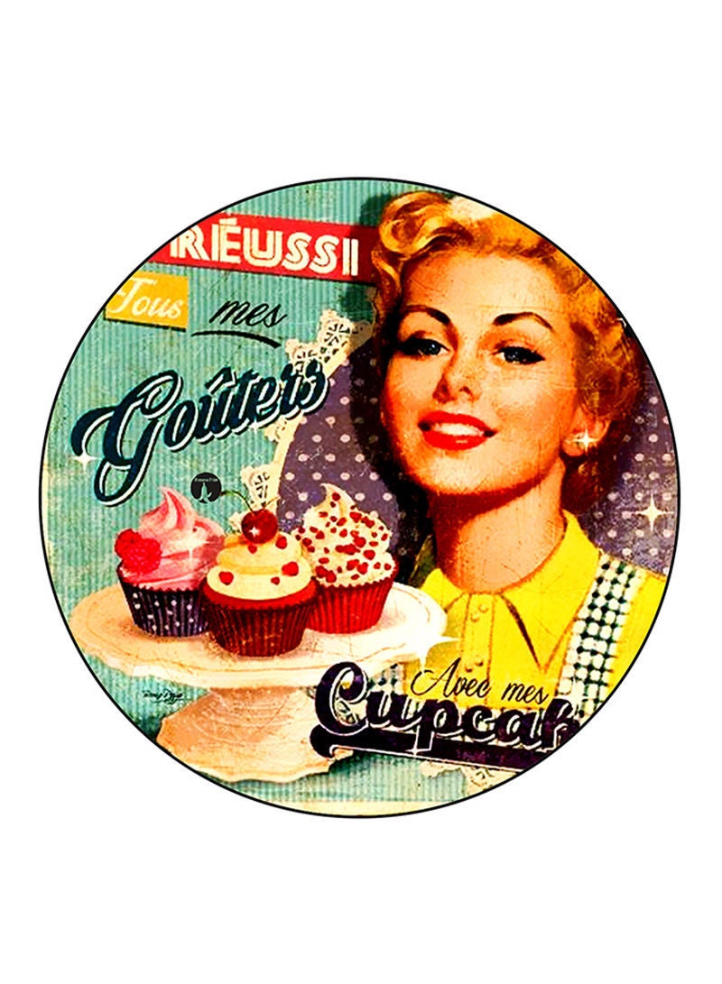 RKN Vintage Art Printed Fridge Magnet  Multicolour - Image 1