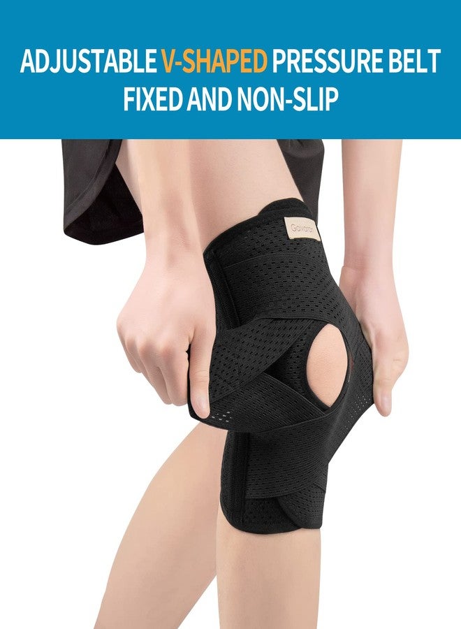 Galvaran Polyester Knee Brace with Side Stabilizers for Meniscal Tear Knee Pain ACL MCL Arthritis Injuries Recovery, Breathable Adjustable Knee Support for Men and Women - Image 4