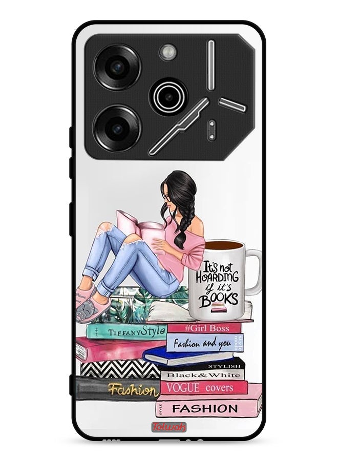 Tolwak Tecno Pova 6 Pro 5G Protective Case Cover Girl And Fashion Books Art - Image 1