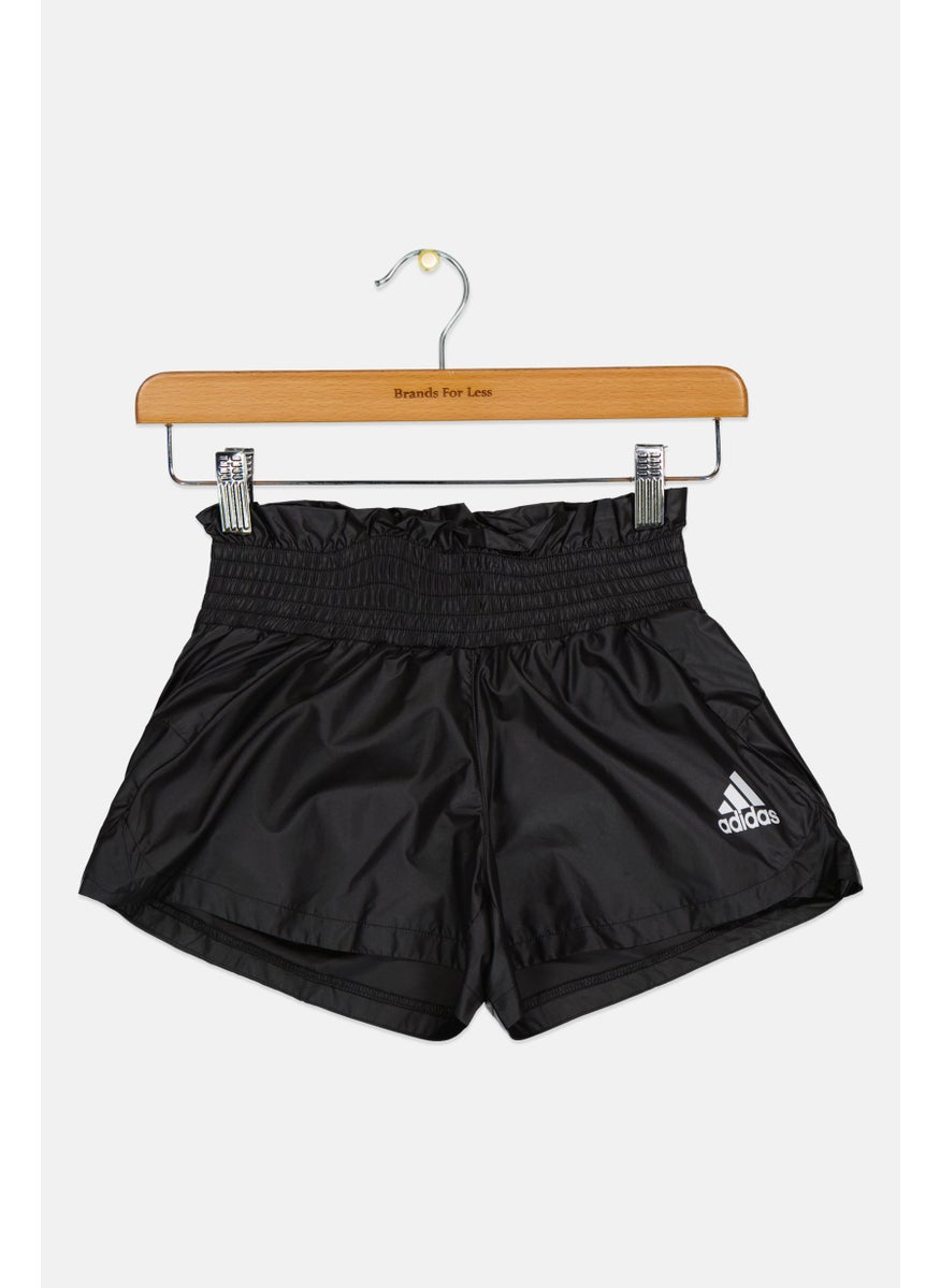 Adidas Kids Girl Sportswear Fit Brand Logo Short, Black  - Image 1