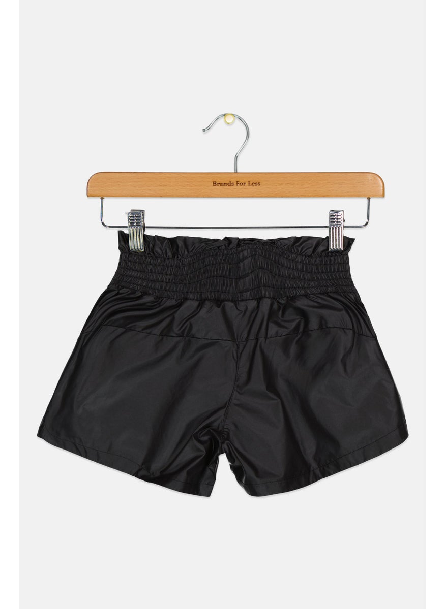 Adidas Kids Girl Sportswear Fit Brand Logo Short, Black  - Image 2