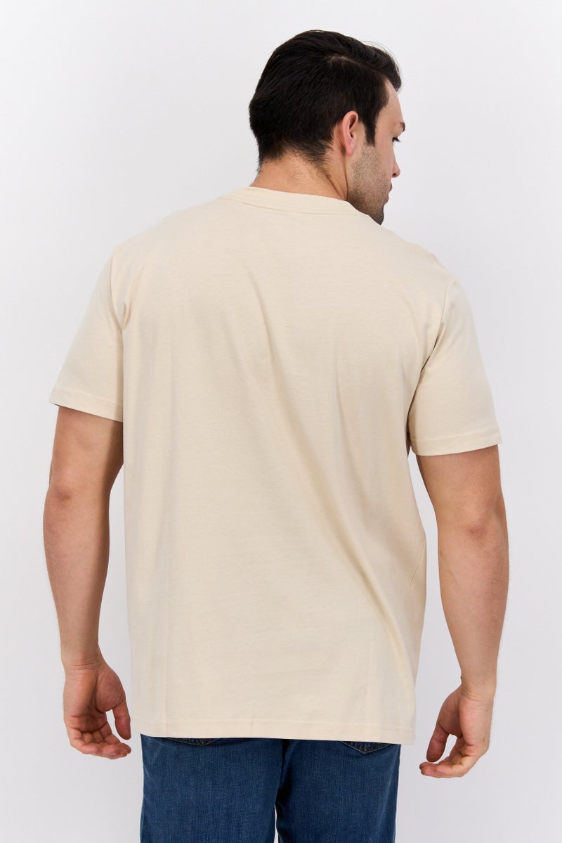 ESPRIT Men Crew Neck Short Sleeves Printed T-Shirt, Brown - Image 2