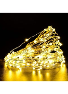 إيروريكس سلسلة أضواء LED بطول 5 أمتار، أضواء زخرفية داخلية وخارجية، أضواء سلكية لحفلات الزفاف والهالوين، ديكورات يدوية، حرفية باللون الأصفر  - Image 2
