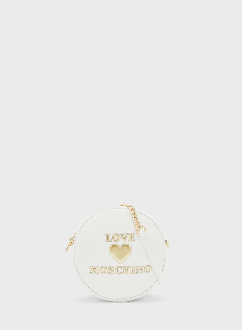 Love Moschino Logo Print Round Crossbody