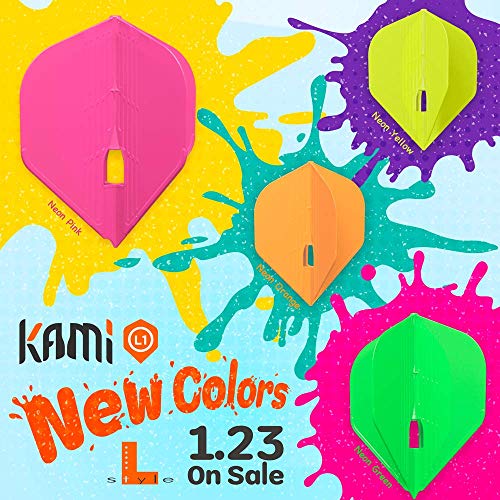 LSTYLE Dart Flights L1 PRO Kami Neon Yellow | Ultra Flexible | Set of 3 | for Soft & Steel Tip Darts - Image 4