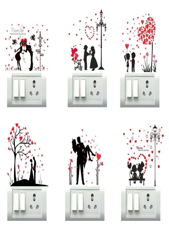 Sticker Studio Couples Switchboard Sticker and Decals Viny,Multicolour (30 cm X 23 cm) - Image 1