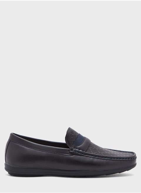 Webbing Detail Loafers