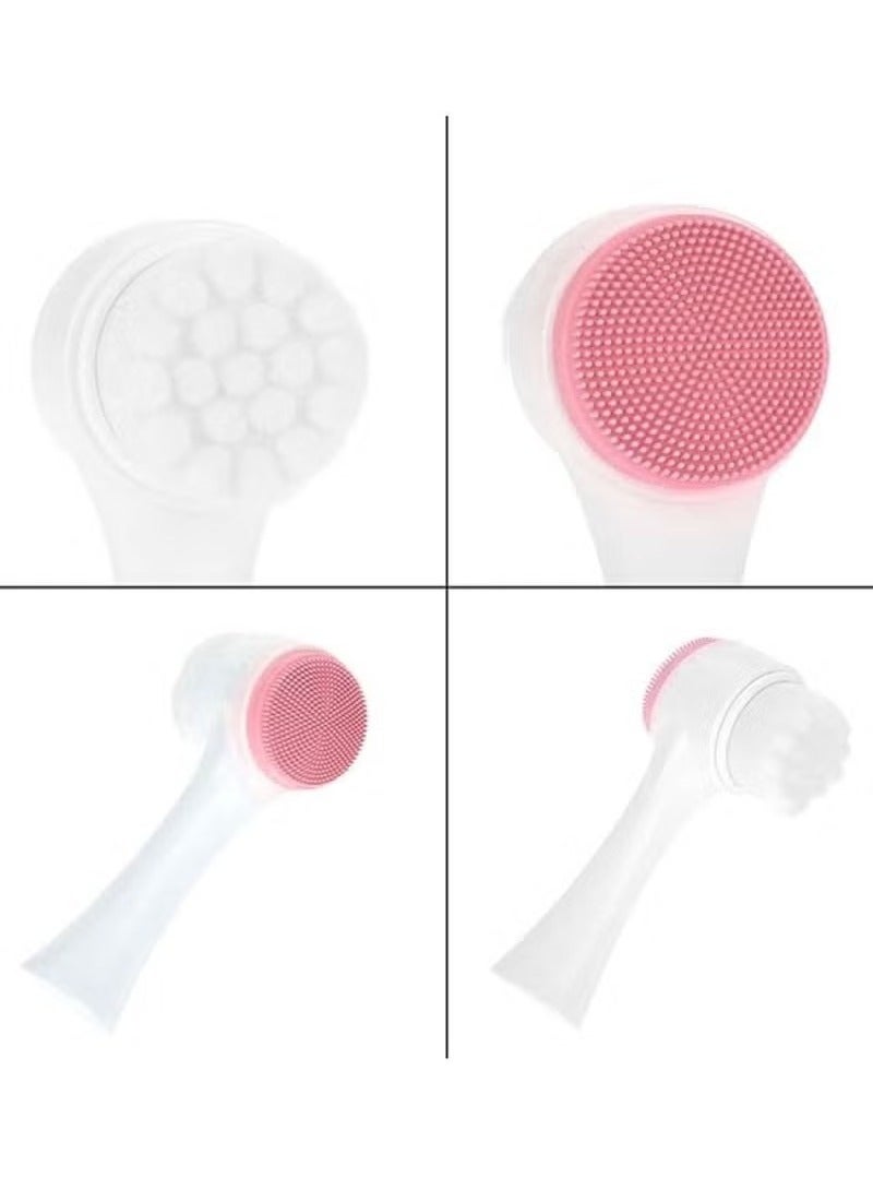 Double-Sided Blackhead Exfoliating Facial Cleansing Brush - Multicolour - Image 5