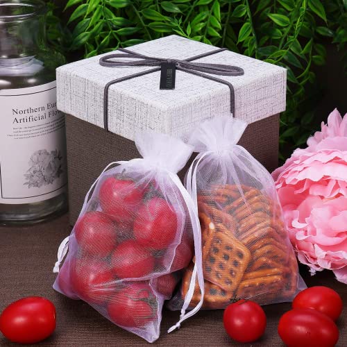 WLEAD 4x6 Inch 100PCS White Organza Gift Bags Bulk - Thick 210T Wedding Favor Bags for Soaps, Candles, Bath Bombs, Jewelry Packaging, Event Planner Supplies,Tear-Resistant & Reusable - Image 5