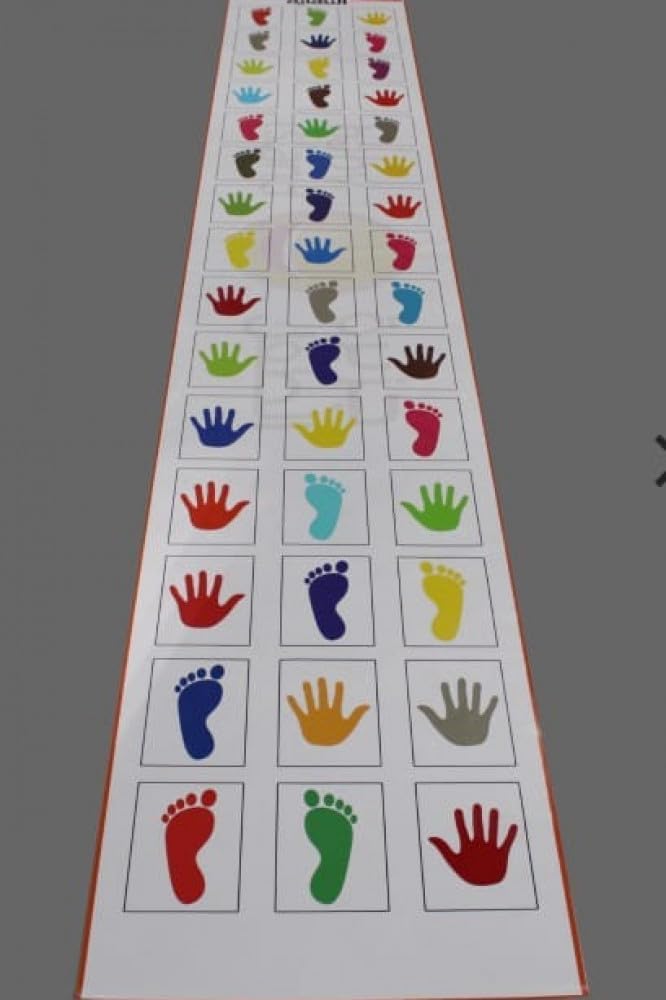 Simple multi-feature universal build Foot and Hand Steps Game Mat, Large Size 300×80cm, Kids and Adults Challenge Balance Activity Mat, Durable Anti-Tear Cloth, Focus and Fun Mat for Home, Indoor and Outdoor Games Advanced compact design - Image 5