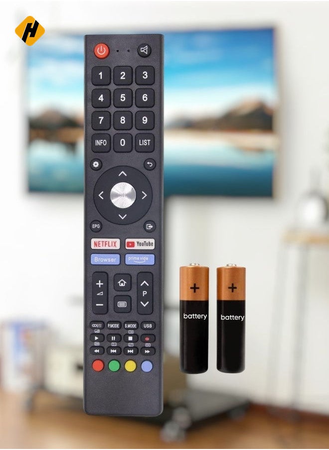 HuHa Replacement Remote Control for U43H7A U43H7S U50H7S U55H7S for OK ODL24771HN-TAB ODL50672U-TAB for Saba SA24S46A9 SA32S67A9 with Battery  - Image 2