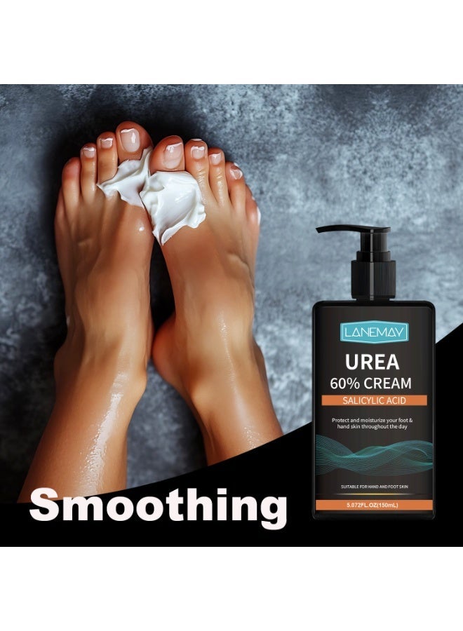 LANEMAY 60% Urea Cream with Salicylic Acid – Intensive Moisturizing for Extremely Dry, Rough, Cracked Skin on Hands & Feet, Non-Greasy, Fast-Absorbing  Formula - Image 4