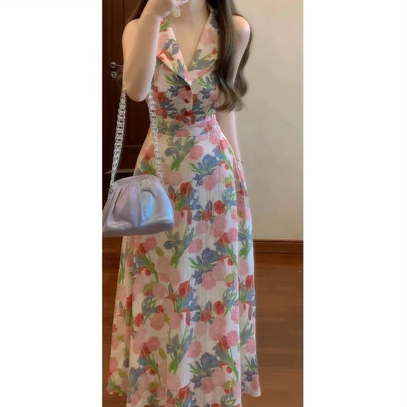 Rose Print Floral High-Waist Dress 2025 - Image 2