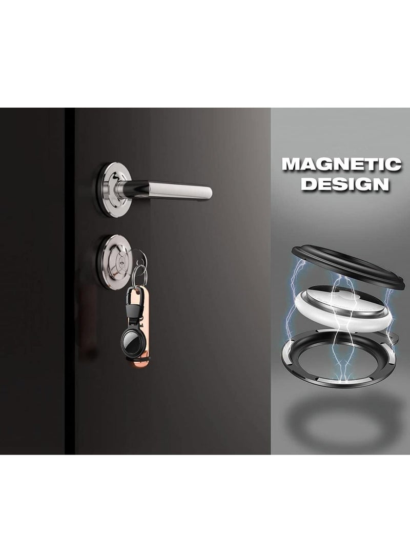 Airtag Case Keychain - Versatile Metal Magnetic Air Tag Keychain Accessories for Your Luggage, Wallet, and Dog Collar, Strong Air Tag Holder with Carabiner - Image 3