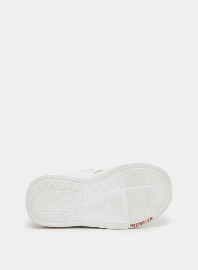 Styli Color Block Low Top Trainer Shoes with Velcro Closure