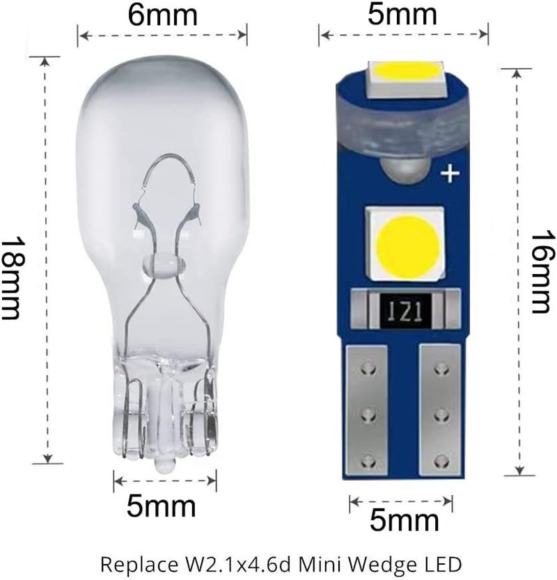 BlyilyB 3014 LED T5 Bulbs with Twist Socket - Pack of 10 - Image 2