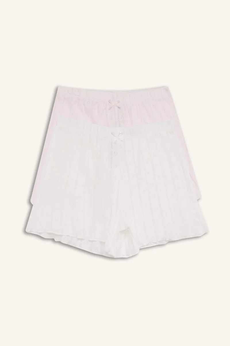 ديفاكتو Girl Heart Patterned 2 Piece Boxers