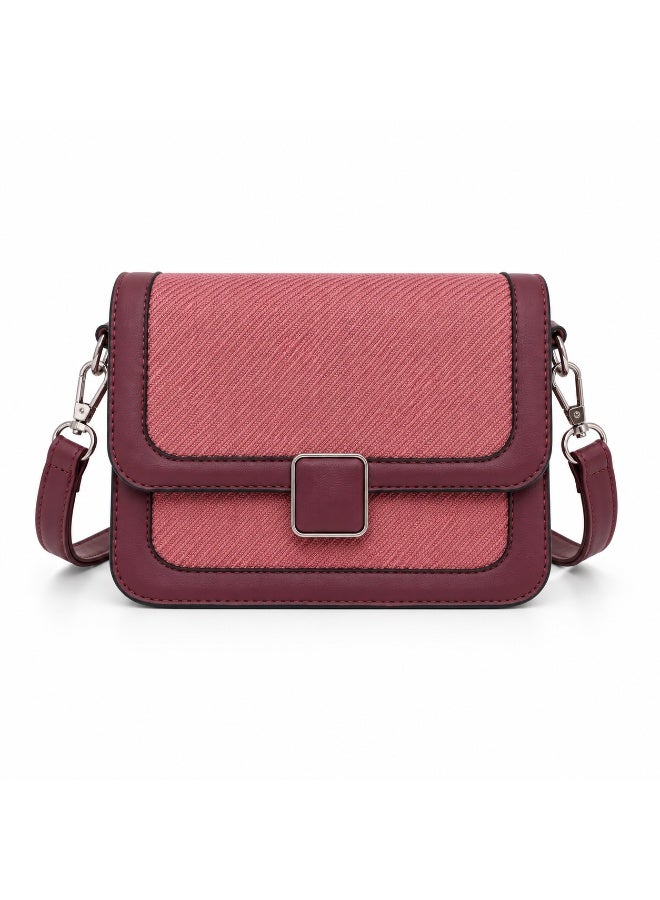 Elegant women's leather shoulder bag with a gold metal clasp - Image 2