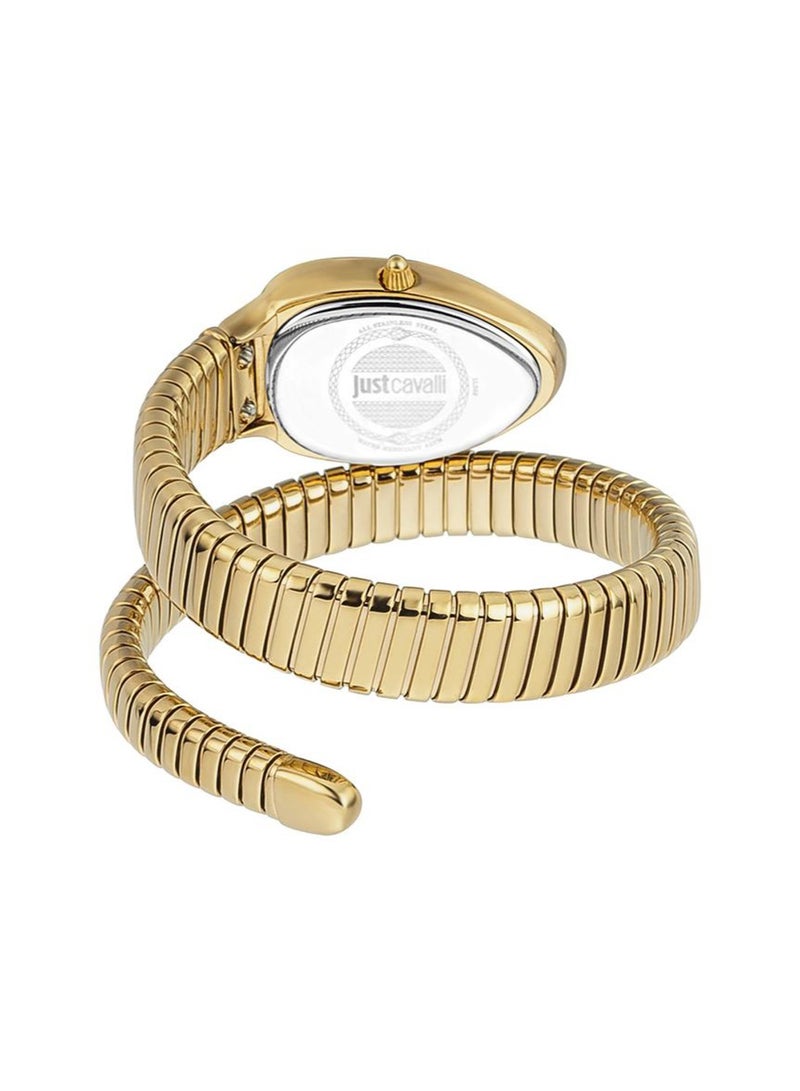 Just Cavalli ساعة نسائية سيربنت ميتاليكا ذهبية من الفولاذ المقاوم للصدأ JC1L208M0045 - Image 2