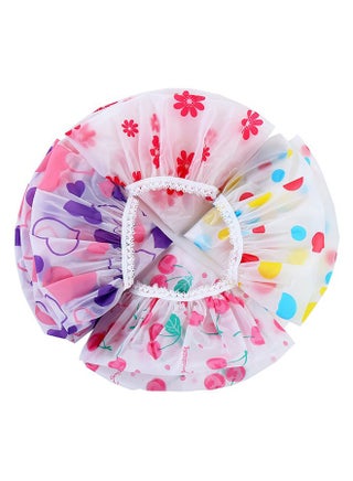 4 Packs of Thickened Waterproof Stamped Shower Cap - view 5