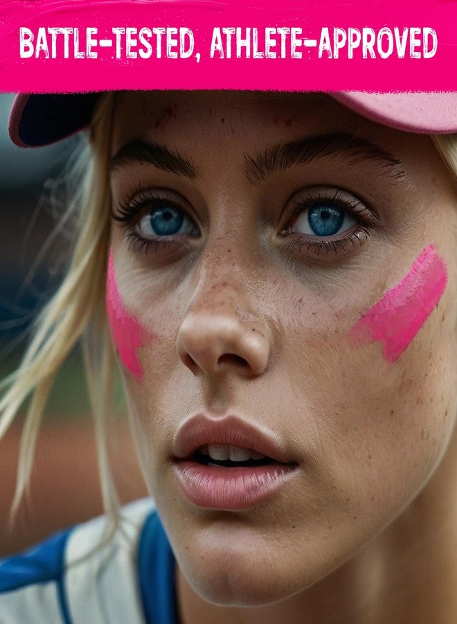 Drip Over Skill All-Out War PINK Sports Eye Black Stick, Colored Face Paint for Baseball, Football, Lacrosse, Softball, Soccer, Hockey, Perfect for Mother's Day, 3 Pack - Image 2