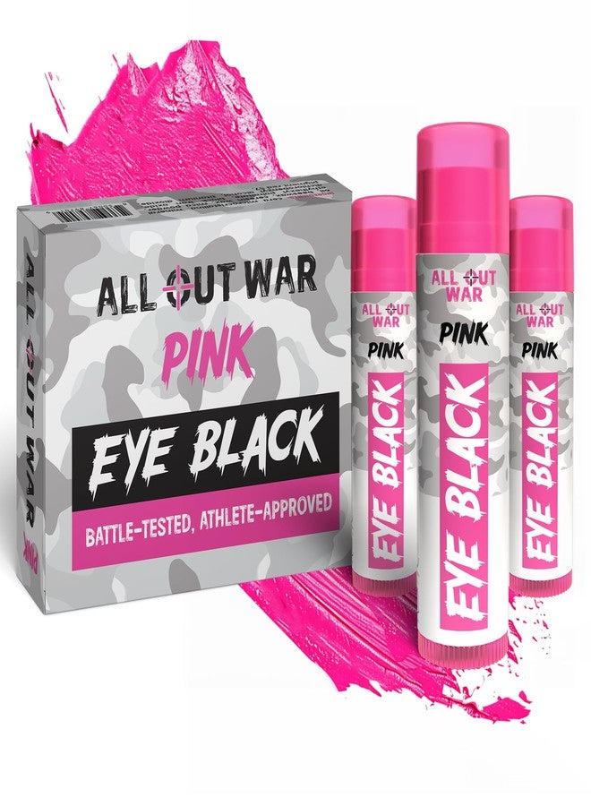 Drip Over Skill All-Out War PINK Sports Eye Black Stick, Colored Face Paint for Baseball, Football, Lacrosse, Softball, Soccer, Hockey, Perfect for Mother's Day, 3 Pack - Image 4