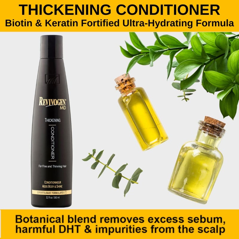 Revivogen MD Thickening Conditioner, Conditioner for Thinning Hair, Hair Loss Conditioner, Thickening Conditioner Men/Women, Conditioner for Hair Loss, 12 Fl oz - Image 4