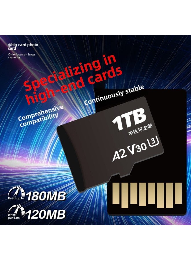 Memory Card 1tb Card High Speed A2 Memory Card 4K Video Recording V30TF Memory Card U3 Game Machine Storage Card-Capacity:256gb [write 120mb, Read 180mb, Continuous Writing 110mb]