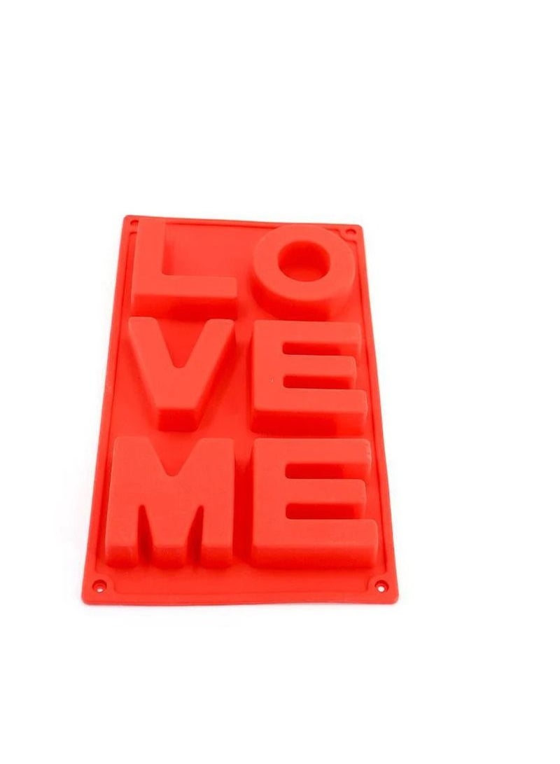 Large Love Me Cavity Silicone Mold for Making Chocolate, Cake, Jelly, Dome Mousse