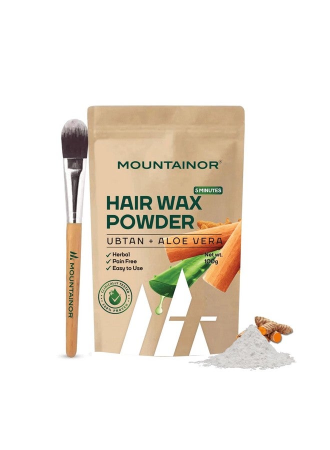 Mountainor بودرة شمع الشعر للنساء من ماونتينور مع أوبتان و ألوفيرا، إزالة شعر الوجه بالكامل بدون ألم، بودرة شمع عشبي خالية من المواد الكيميائية الضارة، بدون تهيج، بدون طفح جلدي - 100 جرام - Image 1