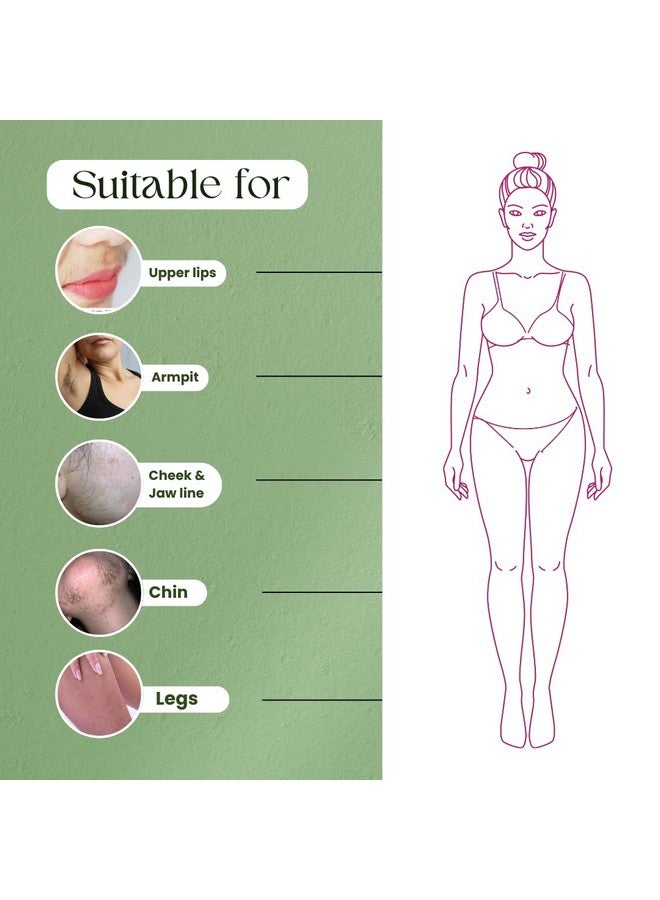 Mountainor بودرة شمع الشعر للنساء من ماونتينور مع أوبتان و ألوفيرا، إزالة شعر الوجه بالكامل بدون ألم، بودرة شمع عشبي خالية من المواد الكيميائية الضارة، بدون تهيج، بدون طفح جلدي - 100 جرام - Image 3