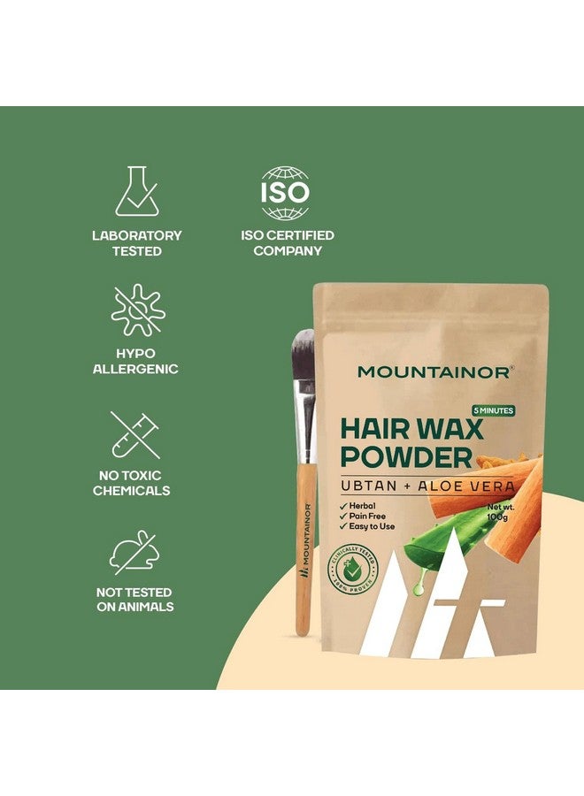 Mountainor بودرة شمع الشعر للنساء من ماونتينور مع أوبتان و ألوفيرا، إزالة شعر الوجه بالكامل بدون ألم، بودرة شمع عشبي خالية من المواد الكيميائية الضارة، بدون تهيج، بدون طفح جلدي - 100 جرام - Image 5
