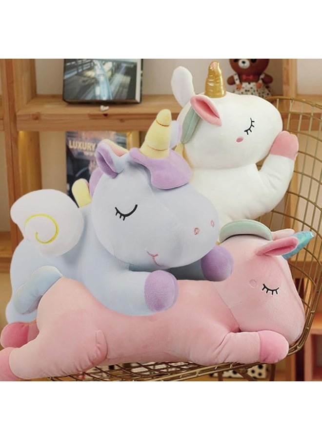 ARELUX 24in Cute Pink Giant Stuffed Unicorn Plush:Soft Animal Hugging Pillow Unicorn Stuffed Animal, Big Body Plushie,Large Gifts for Kids Toy for Girls Room Decor - Image 5