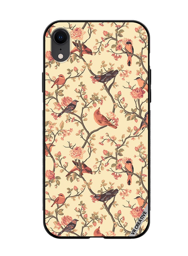VR CREATIVE Protective Case Cover For Apple iPhone XR Birds Sitting On A Tree Design Multicolour - Image 1