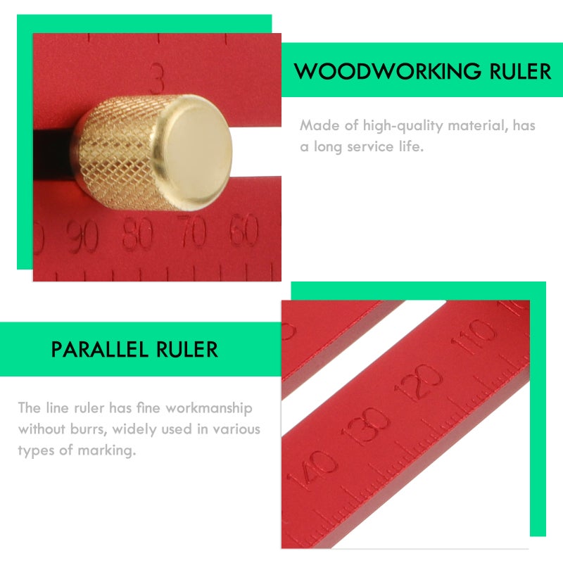 Ruler for Woodworking, Precision Parallel Tool for Marking and Measuring, Durable Design - Image 3