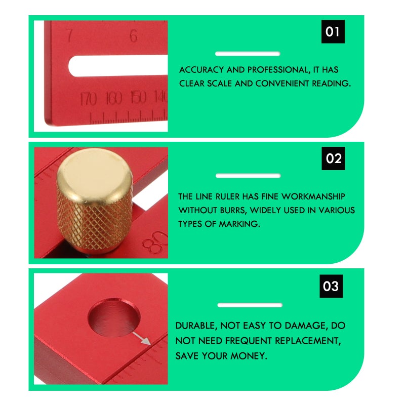 Ruler for Woodworking, Precision Parallel Tool for Marking and Measuring, Durable Design - Image 4