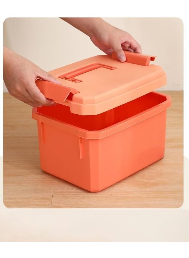 Zaboon Storage Box With Plastic Cover 7.2 Liters Orange - Image 1