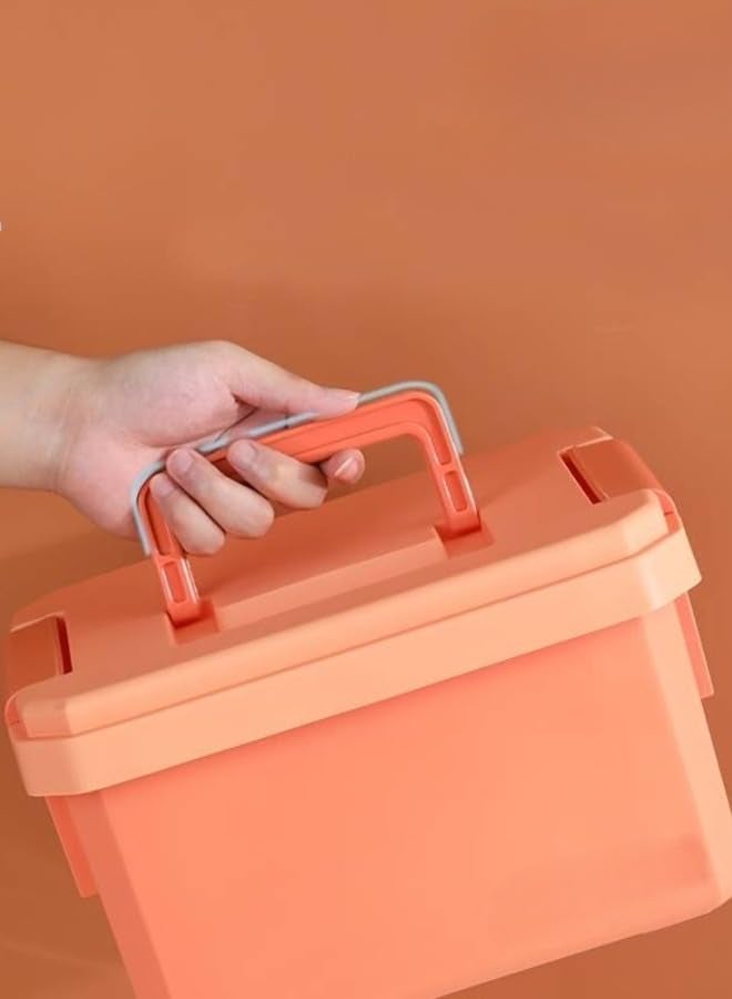 Zaboon Storage Box With Plastic Cover 7.2 Liters Orange - Image 2