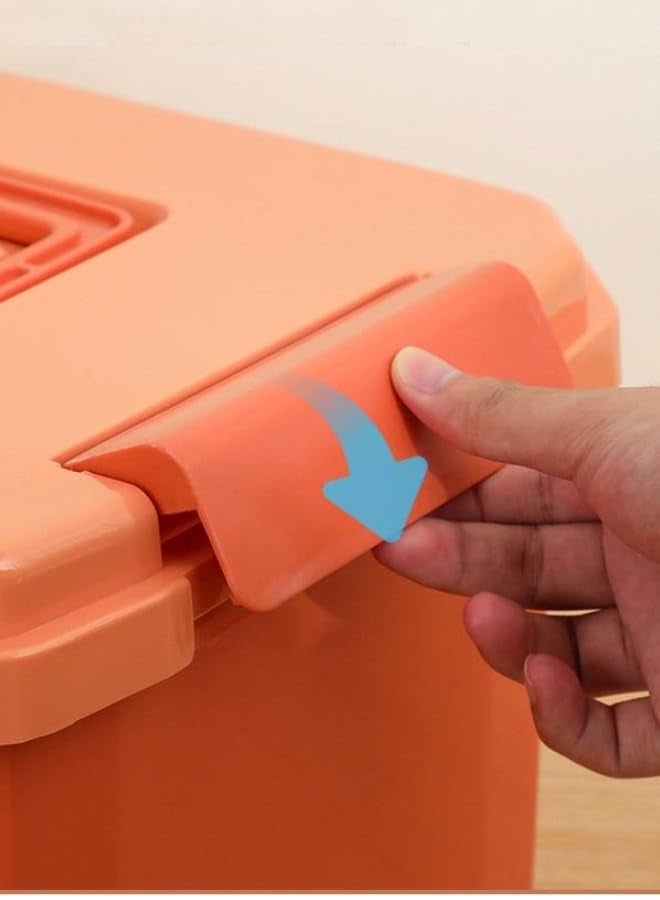 Zaboon Storage Box With Plastic Cover 7.2 Liters Orange - Image 3