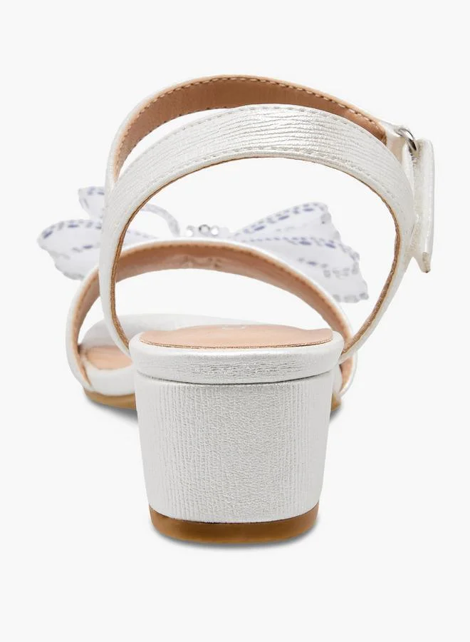 Celeste White Girls Bow Embellished Sandals for Women | Best Price UAE