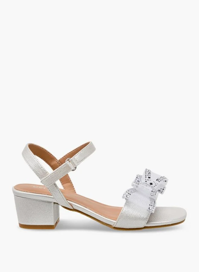 Celeste White Girls Bow Embellished Sandals for Women | Best Price UAE