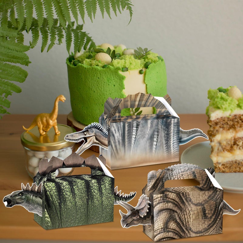 Oitnlaughter 12PCS Dinosaur Party Favor Box Dino Theme Birthday Party Favor Boxes for Dinosaur Park World Parties Supplies Treat Bags Boxes for Dino Theme Birthday Presents Decorations, Serves 12 Guests - Image 5