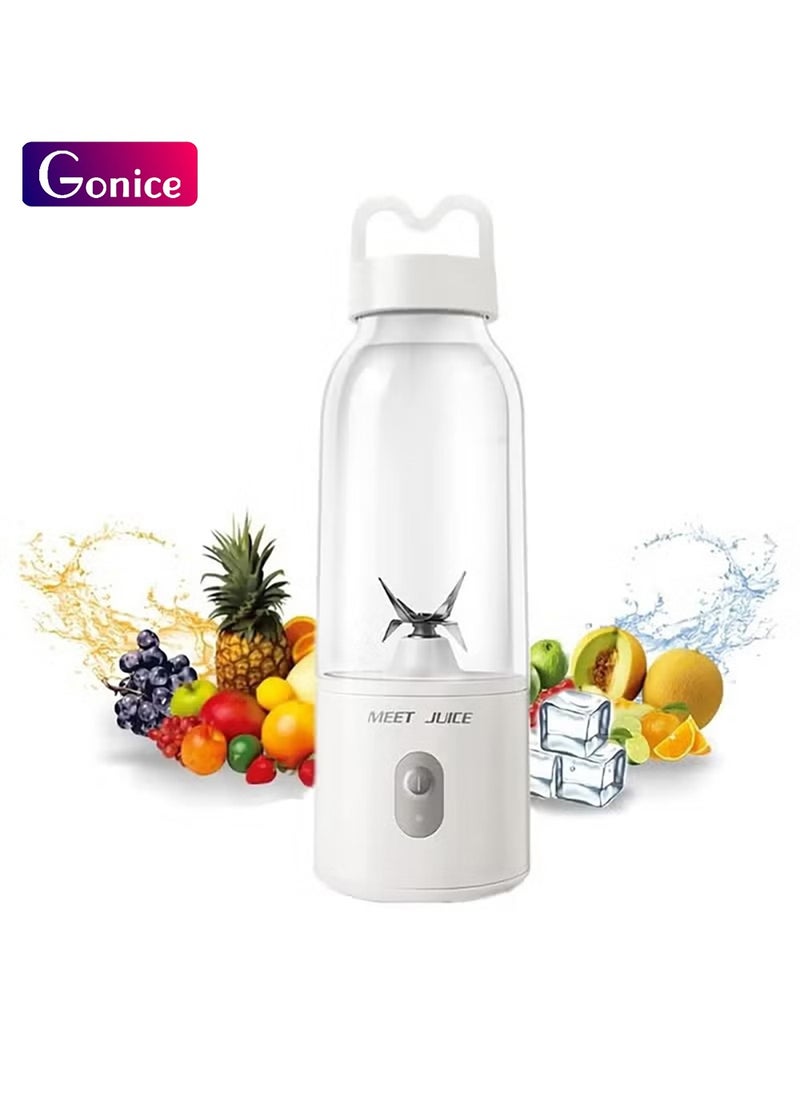 Gonice Portable Blender 500ml，Portable Personal Blender for Smoothie and Shakes，Powerful 4D Blades 4000mAh USB Rechargeable Juicer Cup  - Image 1