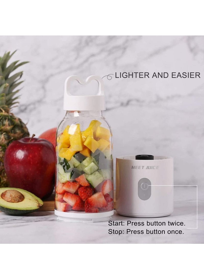 Gonice - Portable Blender 500ml，Portable Personal Blender for Smoothie and Shakes，Powerful 4D Blades 4000mAh USB Rechargeable Juicer Cup - Image 1