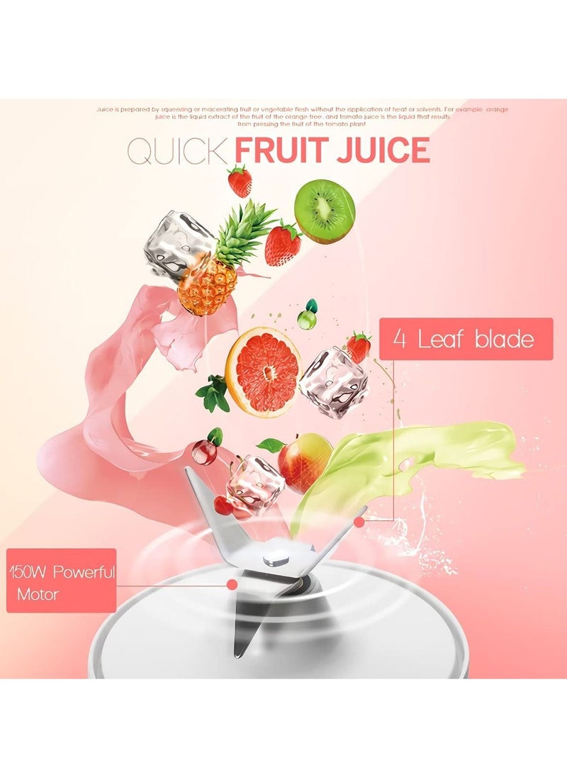 Gonice - Portable Blender 500ml，Portable Personal Blender for Smoothie and Shakes，Powerful 4D Blades 4000mAh USB Rechargeable Juicer Cup - Image 1