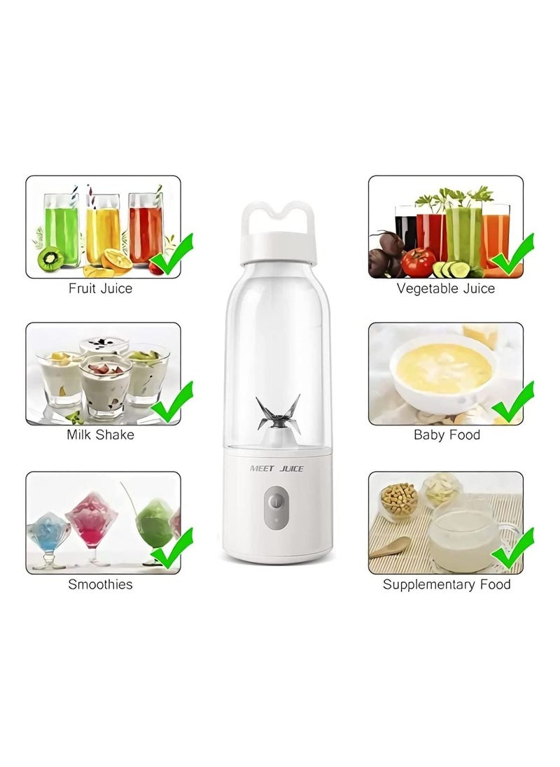 Gonice - Portable Blender 500ml，Portable Personal Blender for Smoothie and Shakes，Powerful 4D Blades 4000mAh USB Rechargeable Juicer Cup - Image 1