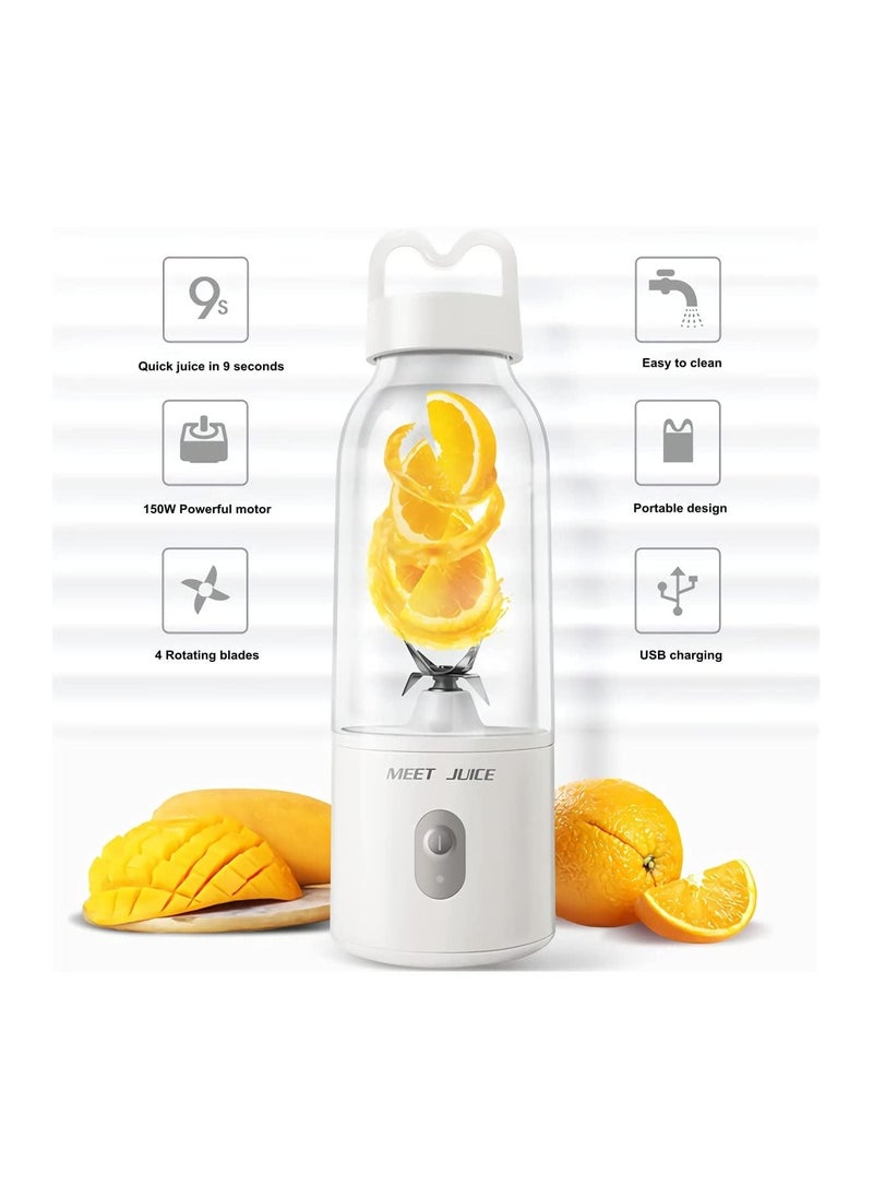 Gonice - Portable Blender 500ml，Portable Personal Blender for Smoothie and Shakes，Powerful 4D Blades 4000mAh USB Rechargeable Juicer Cup - Image 1