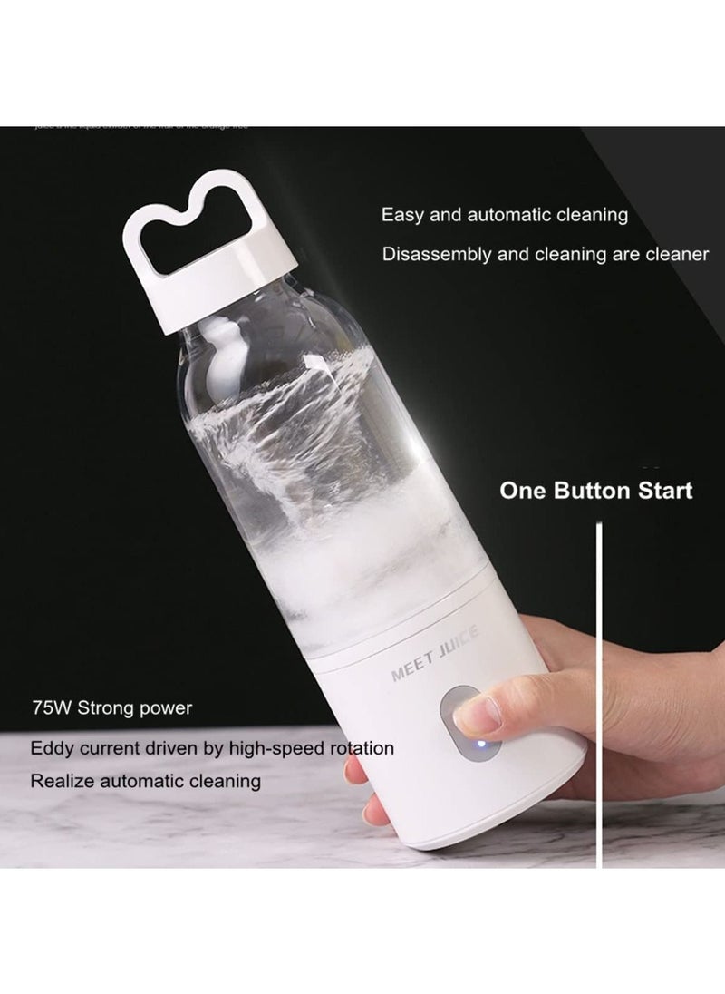 Gonice - Portable Blender 500ml，Portable Personal Blender for Smoothie and Shakes，Powerful 4D Blades 4000mAh USB Rechargeable Juicer Cup - Image 1