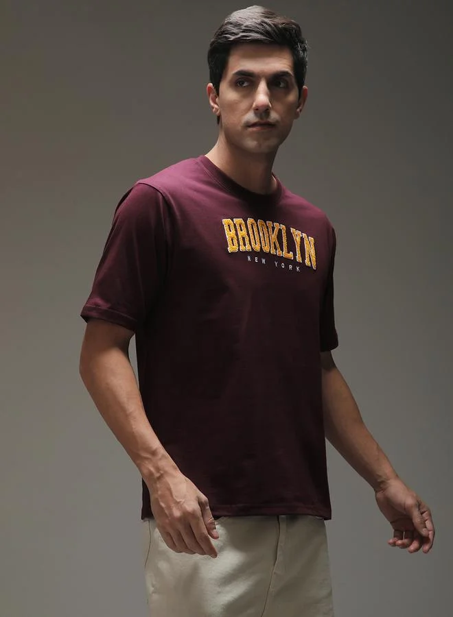 Dillinger Men Oversized Short Sleeve Printed T-Shirt