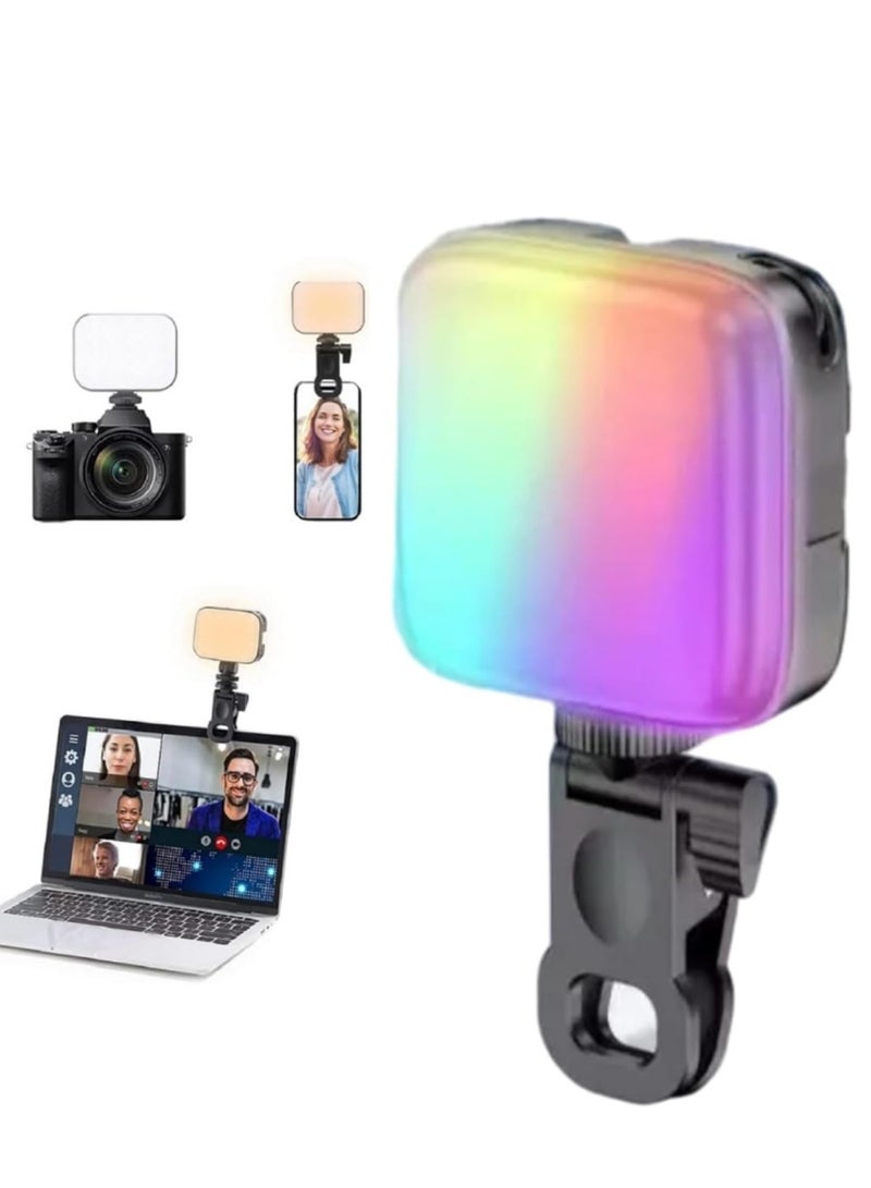 PLOKAMA Selfie Mobile Phone with Clip Holder 3 Light Modes Video Light 3000K-9900K Color Temperature Brightness Adjustable 2000 mAh Batteries for Phone/Tablet/Laptop, Zoom TikTok Live Streaming (U80-PRO) - Image 1